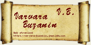 Varvara Bužanin vizit kartica